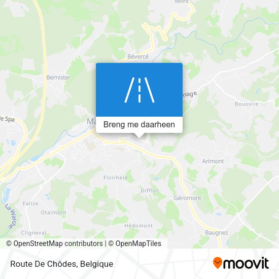 Route De Chôdes kaart