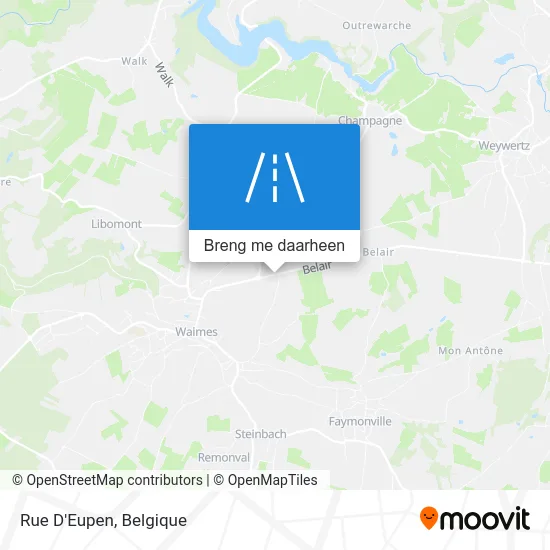 Rue D'Eupen kaart