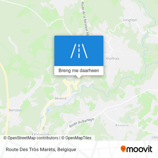 Route Des Trôs Marèts kaart
