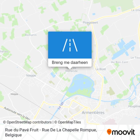 Rue du Pavé Fruit - Rue De La Chapelle Rompue kaart