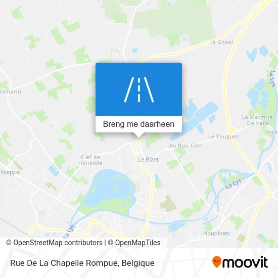 Rue De La Chapelle Rompue kaart
