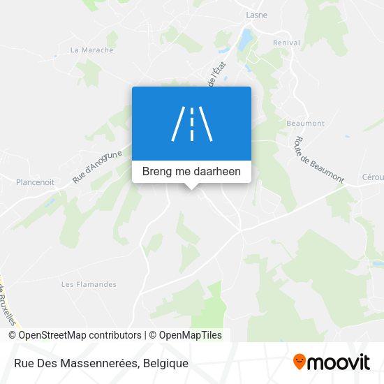 Rue Des Massennerées kaart