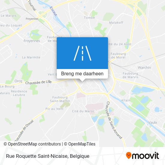 Rue Roquette Saint-Nicaise kaart