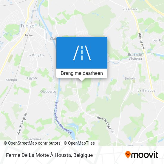 Ferme De La Motte À Housta kaart