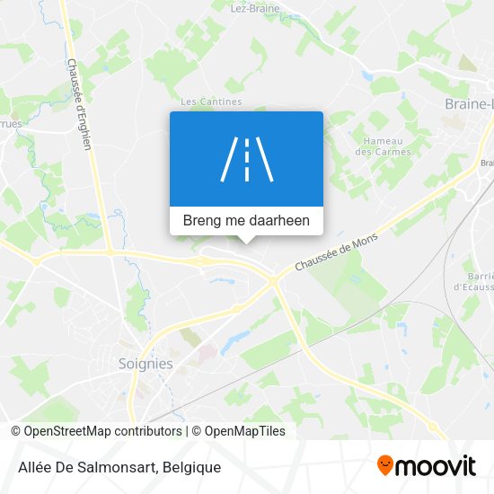 Allée De Salmonsart kaart