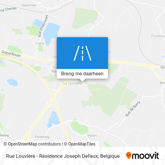 Rue Louvière - Résidence Joseph Defaux kaart