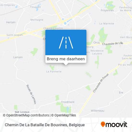 Chemin De La Bataille De Bouvines kaart