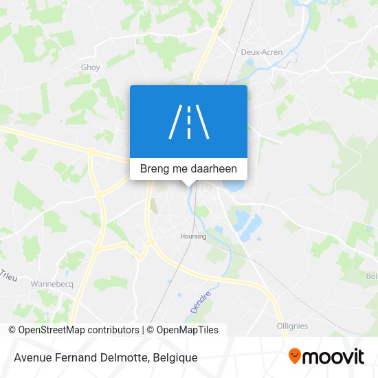 Avenue Fernand Delmotte kaart