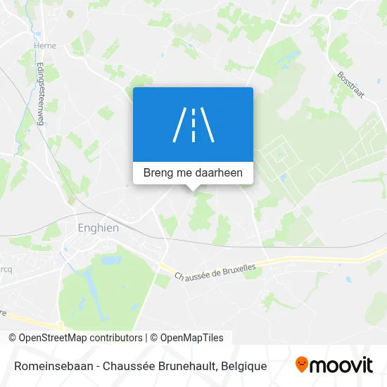 Romeinsebaan - Chaussée Brunehault kaart