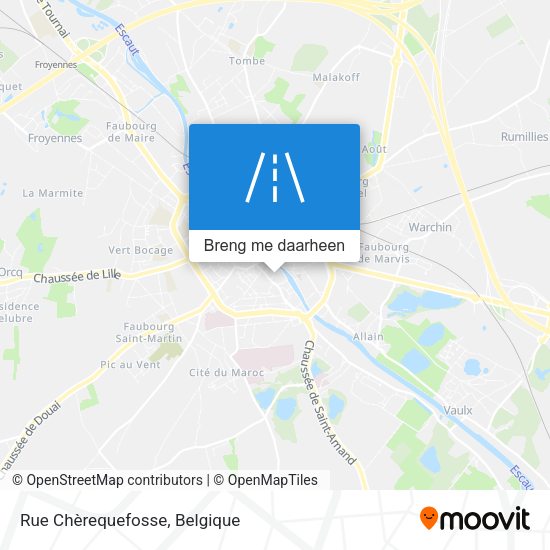 Rue Chèrequefosse kaart