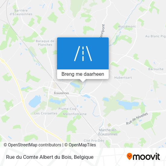 Rue du Comte Albert du Bois kaart