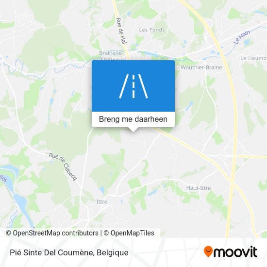Pié Sinte Del Coumène kaart