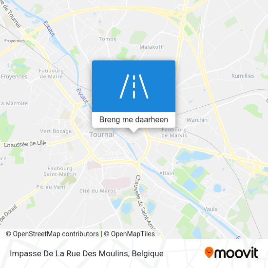 Impasse De La Rue Des Moulins kaart