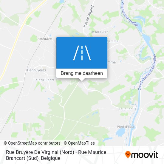 Rue Bruyère De Virginal (Nord) - Rue Maurice Brancart (Sud) kaart