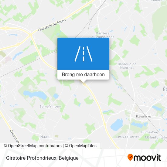 Giratoire Profondrieux kaart