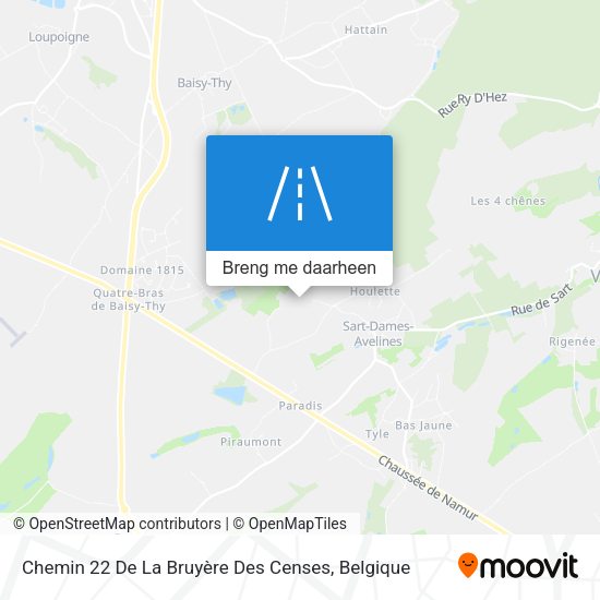 Chemin 22 De La Bruyère Des Censes kaart