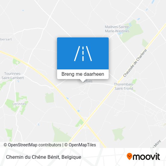 Chemin du Chêne Bénit kaart