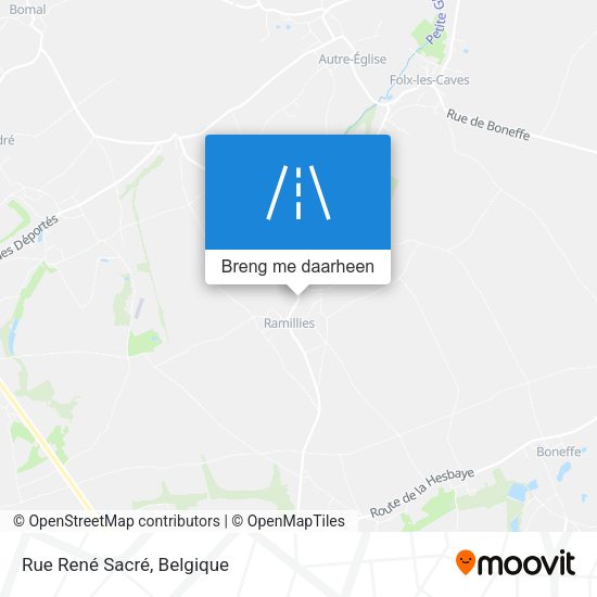 Rue René Sacré kaart