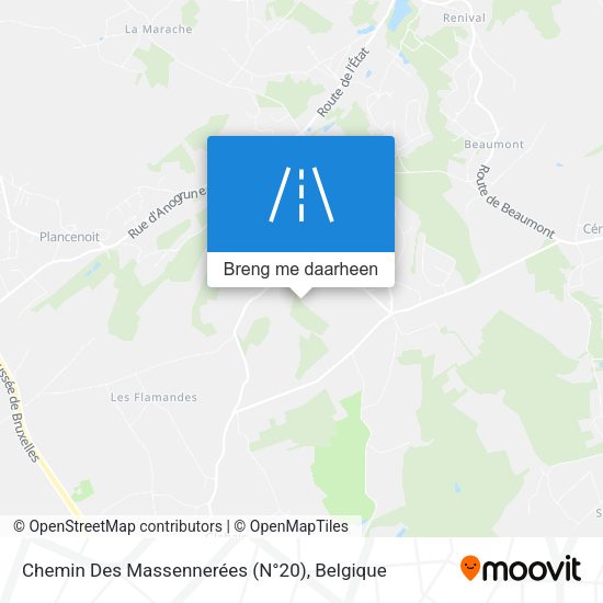 Chemin Des Massennerées (N°20) kaart