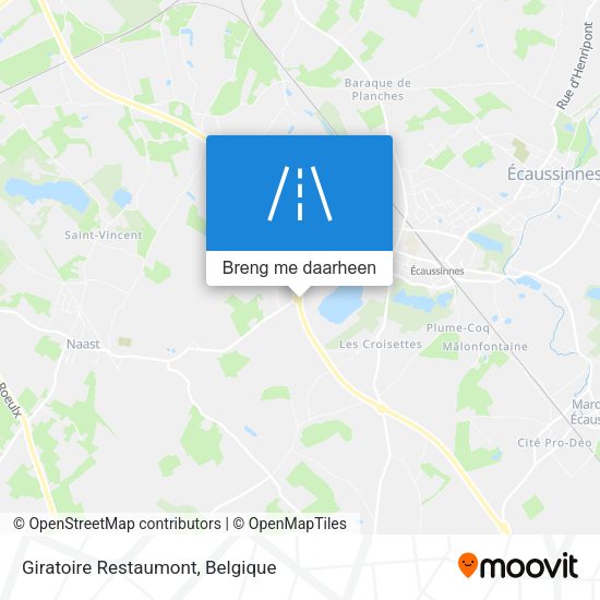 Giratoire Restaumont kaart