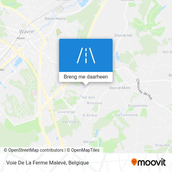 Voie De La Ferme Malevé kaart