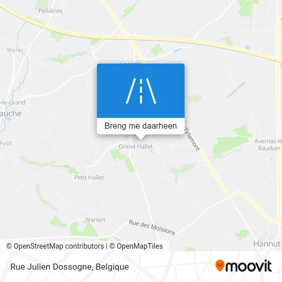 Rue Julien Dossogne kaart