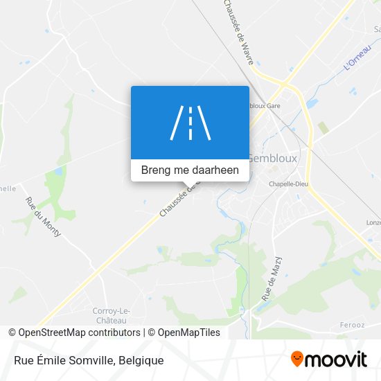Rue Émile Somville kaart