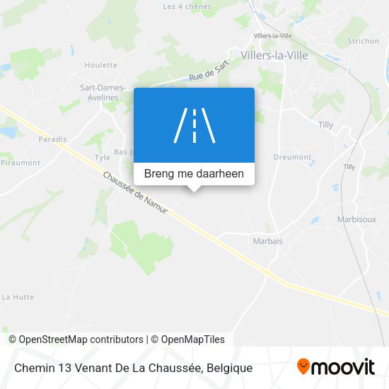 Chemin 13 Venant De La Chaussée kaart