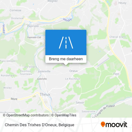 Chemin Des Trixhes D'Oneux kaart