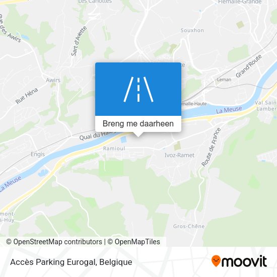 Accès Parking Eurogal kaart