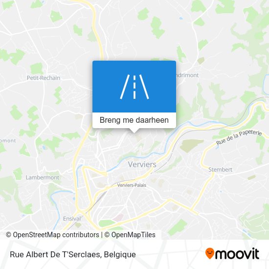 Rue Albert De T'Serclaes kaart