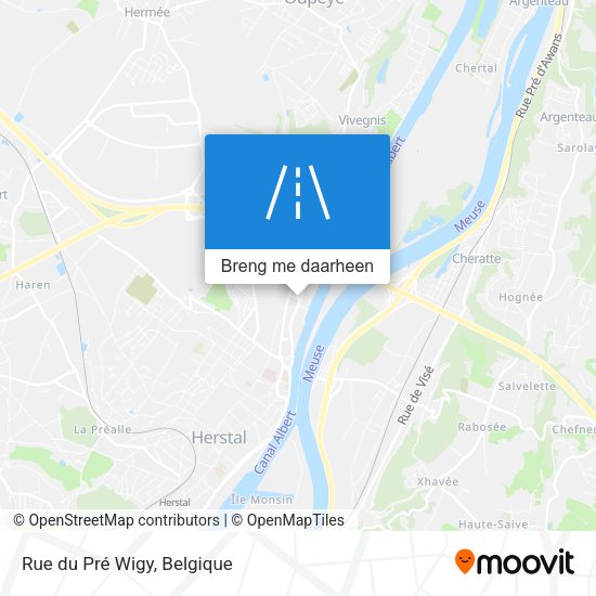 Rue du Pré Wigy kaart