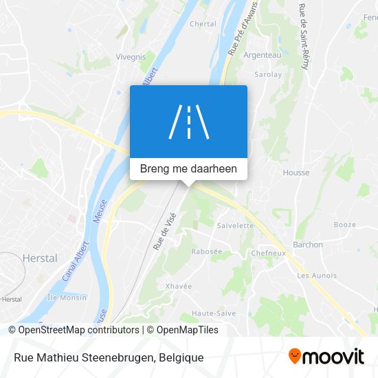 Rue Mathieu Steenebrugen kaart