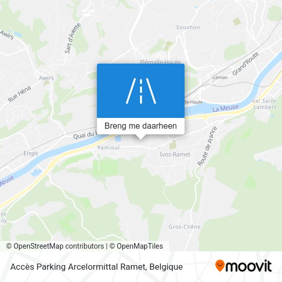 Accès Parking Arcelormittal Ramet kaart