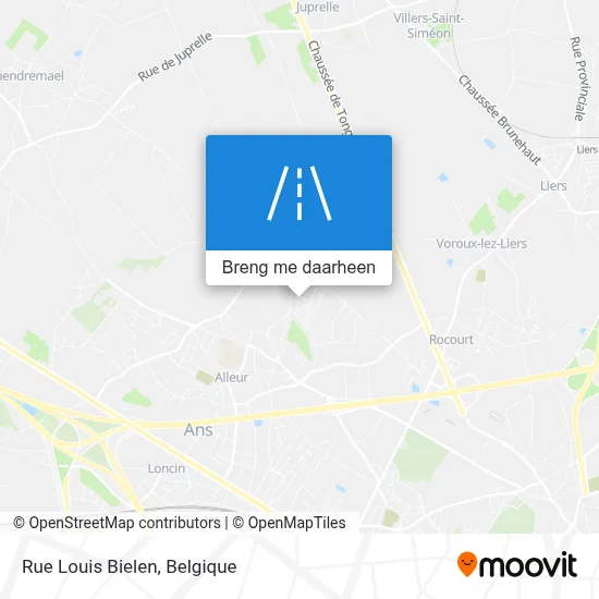 Rue Louis Bielen kaart