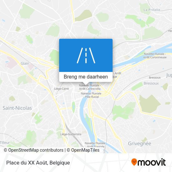 Place du XX Août kaart