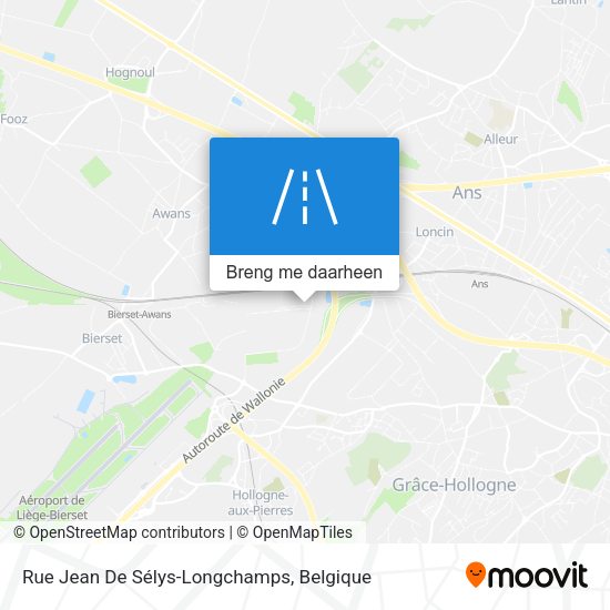 Rue Jean De Sélys-Longchamps kaart