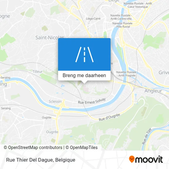 Rue Thier Del Dague kaart