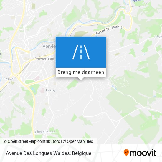 Avenue Des Longues Waides kaart