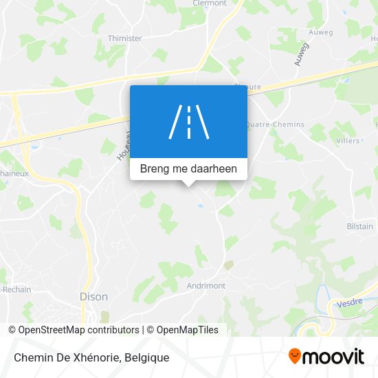Chemin De Xhénorie kaart