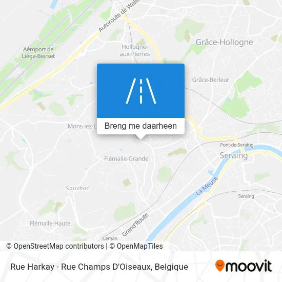 Rue Harkay - Rue Champs D'Oiseaux kaart