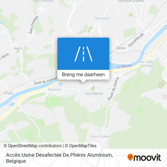 Accès Usine Désafectée De Phénix Aluminium kaart