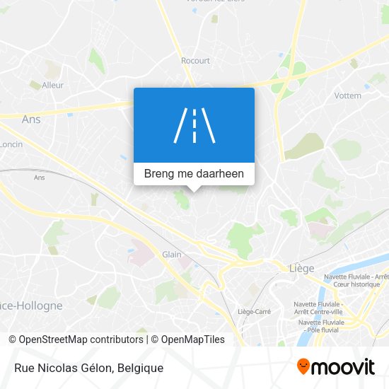 Rue Nicolas Gélon kaart