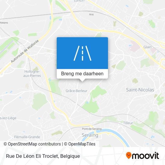 Rue De Léon Eli Troclet kaart
