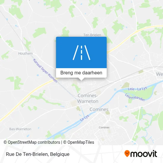 Rue De Ten-Brielen kaart