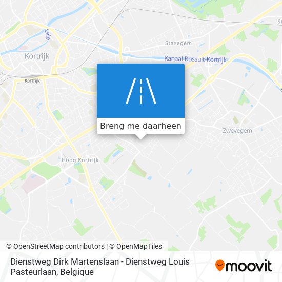 Dienstweg Dirk Martenslaan - Dienstweg Louis Pasteurlaan kaart