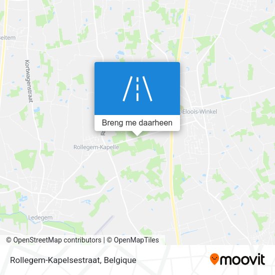 Rollegem-Kapelsestraat kaart