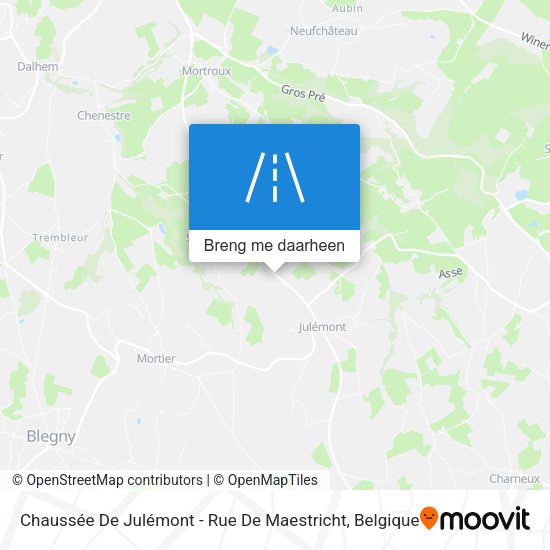 Chaussée De Julémont - Rue De Maestricht kaart