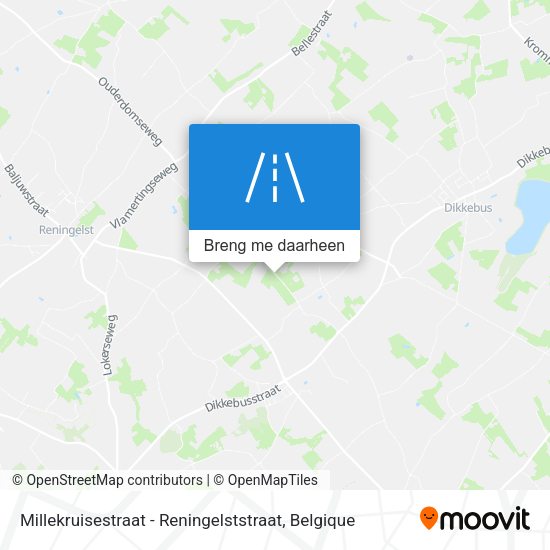 Millekruisestraat - Reningelststraat kaart