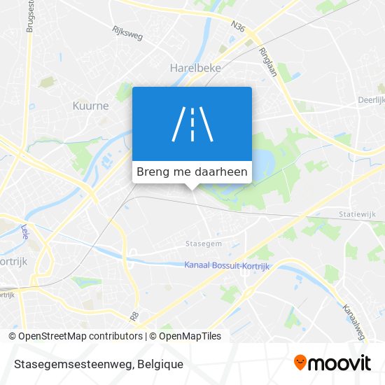 Stasegemsesteenweg kaart